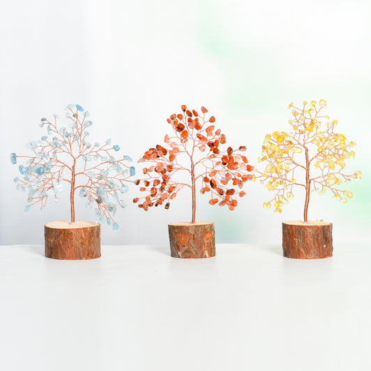Solid Wood Base Crystal Tree|Fortune Tree|Feng Shui Tree