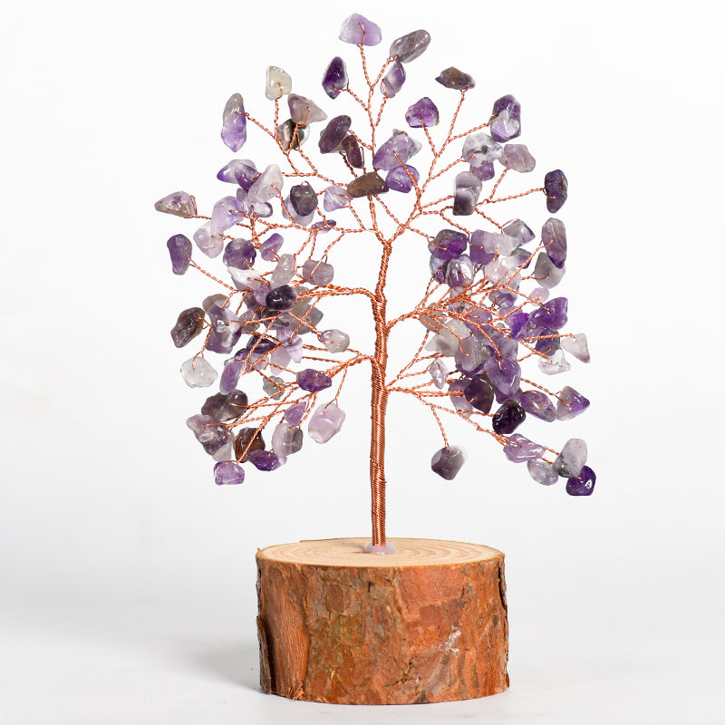 Solid Wood Base Crystal Tree｜Fortune Tree｜Feng Shui Tree