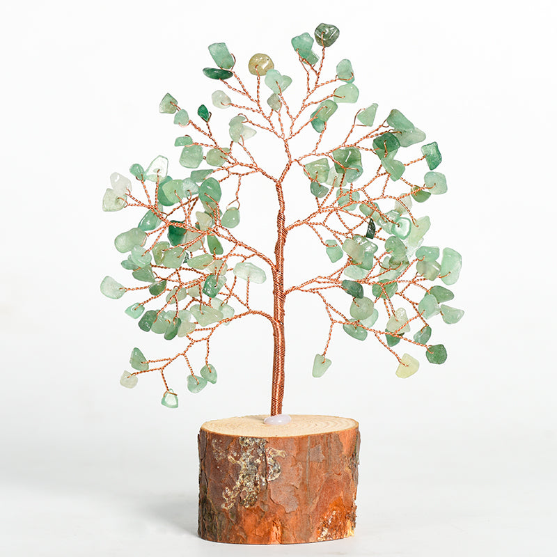 Solid Wood Base Crystal Tree｜Fortune Tree｜Feng Shui Tree